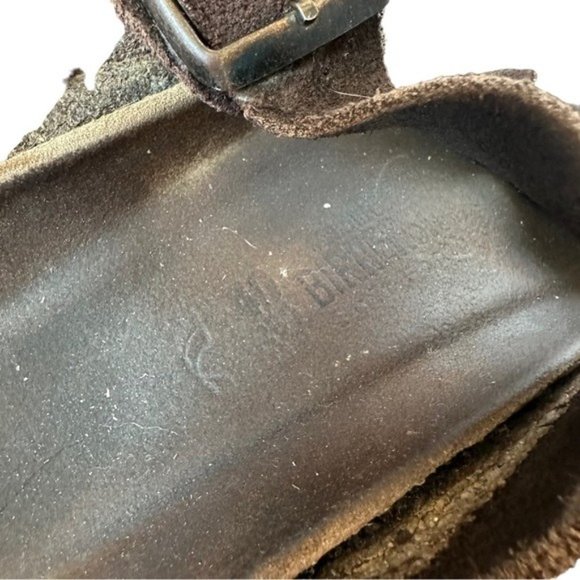 Birkenstock Brown Arizona Leather Sandal Flip Flop size 40 9/ 9.5 - Picture 12 of 13